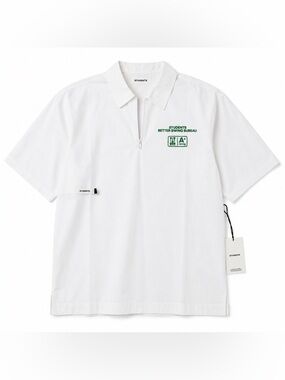Students Golf Better Swing Bureau Zip Shirt White Green NWT